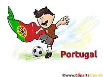 Cartoon Illustration Fussball-Spieler Portugal