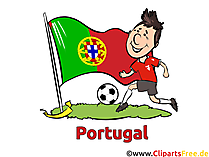 Portugiesischer Spieler Fussball Clipart-Bild kostenlos