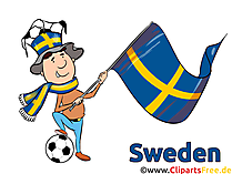 Schweden Fussball Clipart-Bild kostenlos
