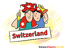 Schweizer Fussballfans Fussball EM und WM Bilder