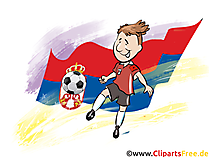 Fussballspieler aus Serbien Clipart