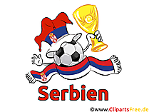 Serbien Fussballpokal Illustration