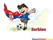 Serbischer Forward - Fussball Clipart