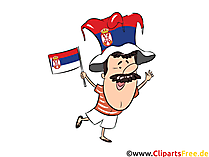 Serbischer Fussballfan Bild