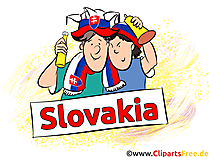 Slovakische Sportfans Cliparts zu Fussball EM und WM
