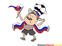 Slowakei Clipart-Grafik zum Thema Fussball EM und WM