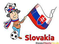 Slowakei Fussball Clipart-Bild kostenlos