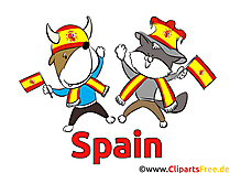Spanien Fussball EM WM Meisterschaft Clipart, Bild, Grafik
