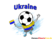 Clipart Ukarine Fussball Grafik, Bild zu EM und WM