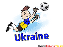 Ukraine Fussball Grafik, Bild zu EM und WM