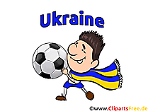 Ukrainischer Fussballfan Grafik, Bild zu EM und WM