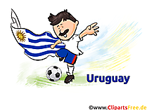Fussballstürmer Uruguay Bild