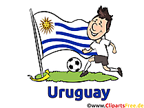 Uruguayischer Fussballer Cartoonbild