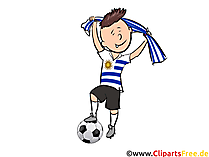 Uruguayischer Sportfan Clipart