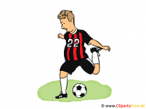 Fussball Illustration, Cartoon, Bild, Clipart