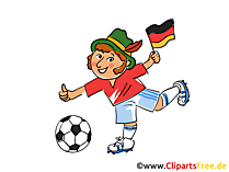 Fussball in Bayern Clipart-Bild