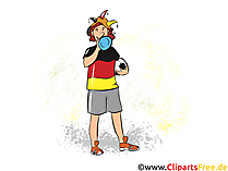 Fussball lustiger Fussballfan Clipart