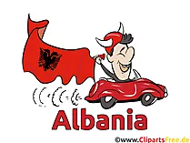 Cabrio fahren Sportfan Albanien Clipart kostenlos