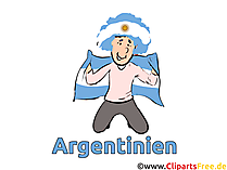 Argentina Football Fan Clipart, Image, Picture