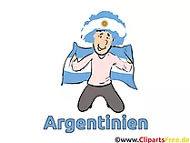 Argentina Football Fan Clipart, Image, Picture