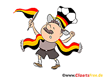 Fan Fussball EM und WM Clipart-Illustration