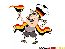 Fan Fussball EM und WM Clipart-Illustration