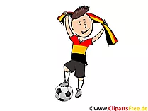 Fussball WM Clipart-Illustration
