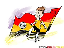 Spieler Fussball EM und WM Clipart-Illustration