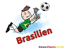 Brasilianischer Torwart Sport Clip Art Bild