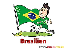 Brazilian Forward - Soccer Clip Art Images