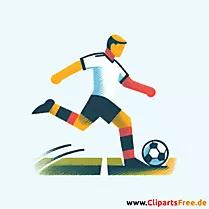 Deutscher Fussballspieler auf dem Feld Clipart - Bilder zum Thema Fußball