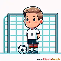 Deutscher Fussballspieler steht im Strafraum Clipart - Bilder zum Thema Fußball