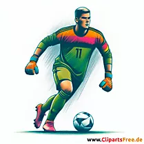 Fußballtorwart deutsche Mannschaft Clipart - Fußballbilder kostenlos