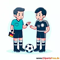 Schiri und deutscher Fussballspieler Clipart - Bilder zum Thema Fußball