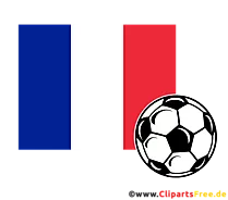 Flagge Frankreich und Ball Clipart