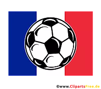 Frankreich Fahne und Fussball Bild