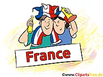 Frankreich Fussball EM WM Clipart-Grafik kostenlos