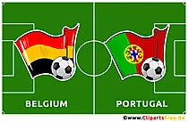 Fußballspiel Portugal - Belgien
