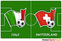 Italien - Schweiz Fußballeuropameisterschaft 2024