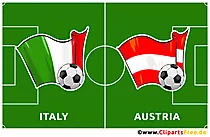 Italien - Österreich Fußballspiel