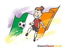Irischer Fussballspieler Clipart-Bild
