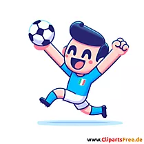 Italienischer Fussballspieler feiert ein Tor Clipart - kostenlose Fußballbilder