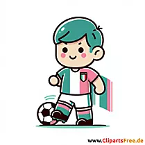 Italienischer Fussballspieler in Fußballtrikot Clipart - kostenlose Fußballbilder