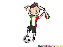 Italienischer Tifoso Fussball EM und WM Clipart kostenlos
