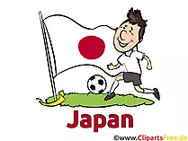 Clipart Fußball auf dem Fußballplatz in Japan