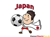Fussball, Japan Clipart, Grafik, Illustration