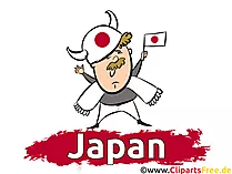 Japan Fussball-Fan Clipart, Bild