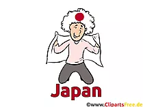 Sportfan aus Japan Clipart