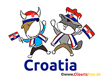 Clipart-Bild Kroatien Fussball kostenlos