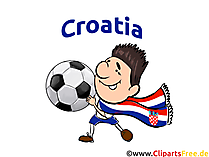 Kroatien Fussball Clipart-Bild kostenlos